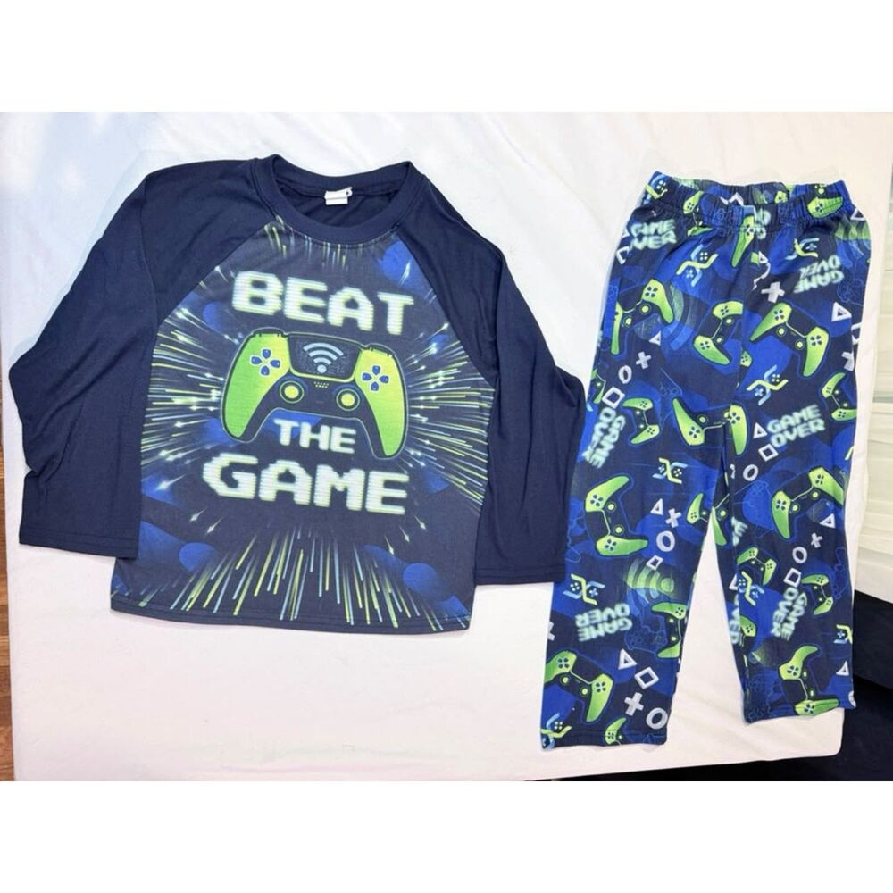 The Children’s Place Boys S 5/6 Gaming Pajama Set Game Over Video Game Controlle